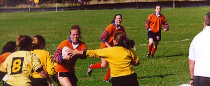 Girl playing baseball; Actual size=180 pixels wide
